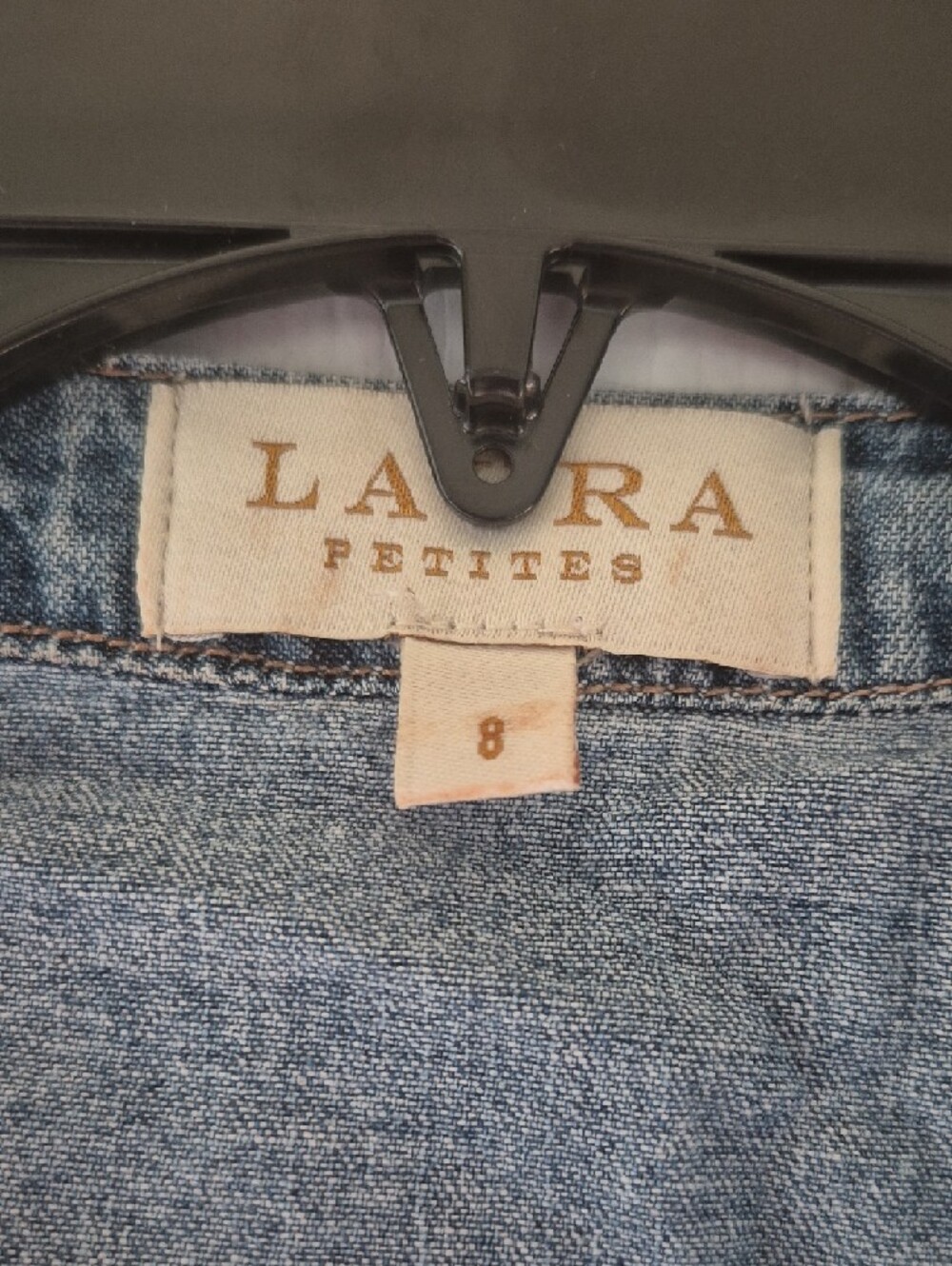 Washed Blue Denim Midi Dress with Waist Tie - Picture 2 of 3